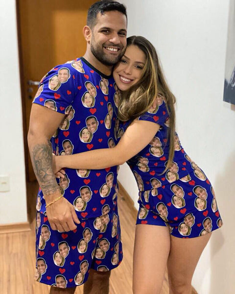 Pijama de Casal Personalizado com Foto