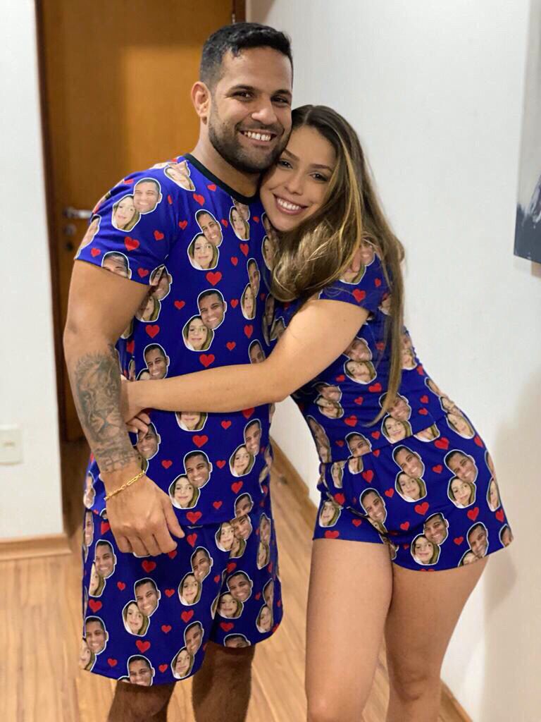 Pijama de Casal Personalizado com Foto