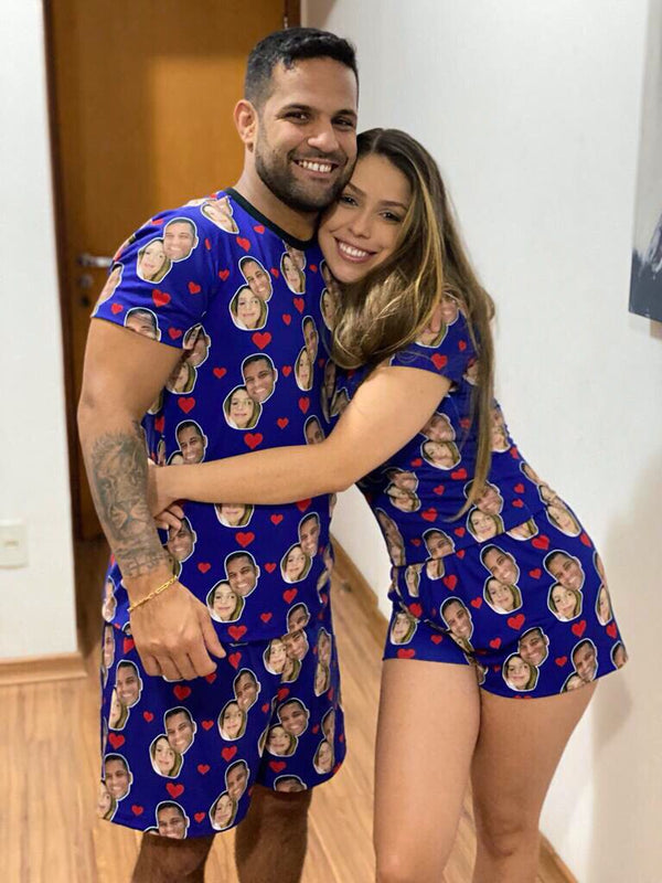 Pijama de Casal Personalizado com Foto